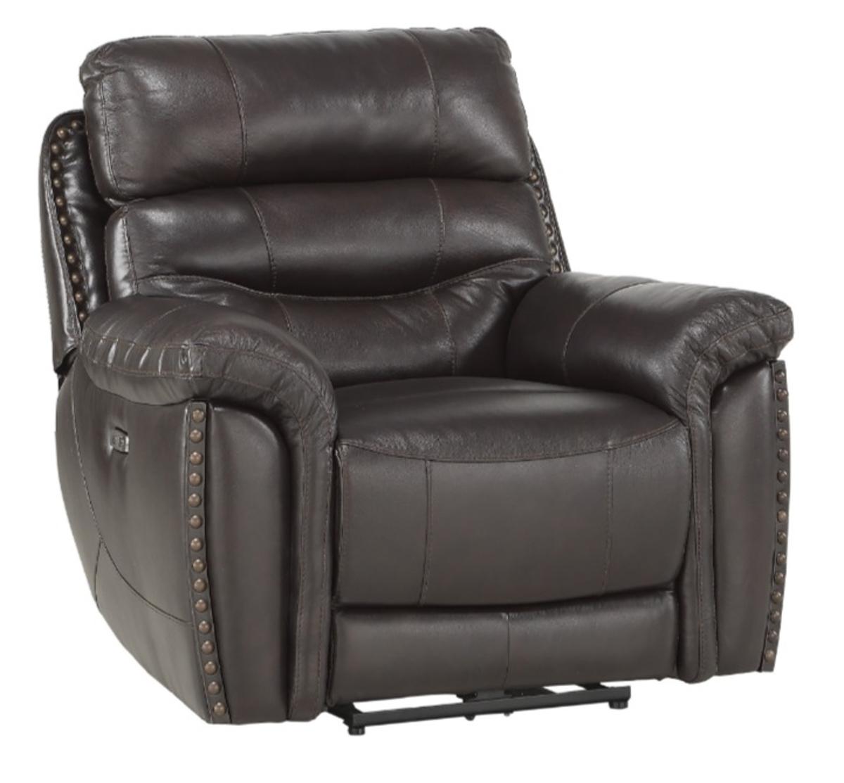 Lance Power Reclining Chair with Power Headrest and USB Port in Brown 9527BRW-1PWH - Furniture 4 Less Outlet (Salinas,CA)