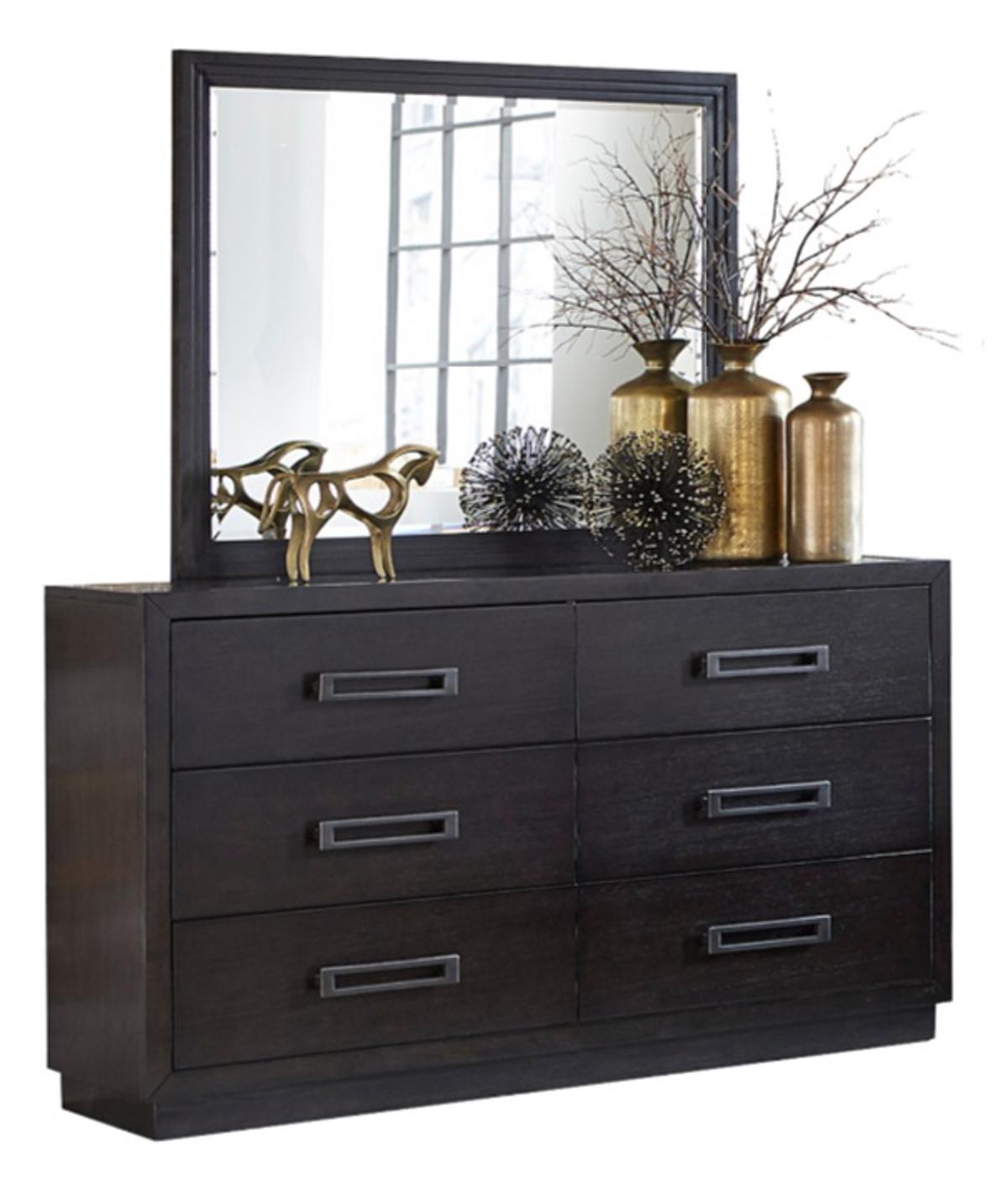 Larchmont Mirror in Charcoal 5424-6 - Furniture 4 Less Outlet (Salinas,CA)