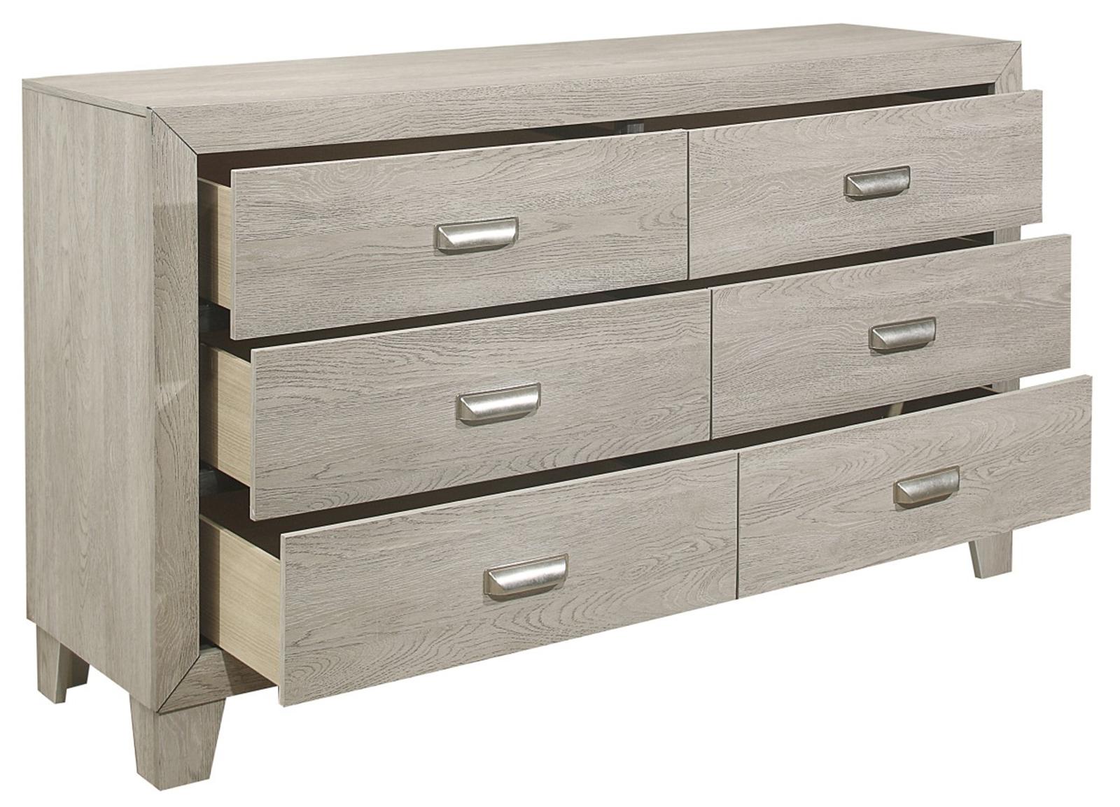 Quinby 6 Drawer Dresser in Light Brown 1525-5 - Furniture 4 Less Outlet (Salinas,CA)
