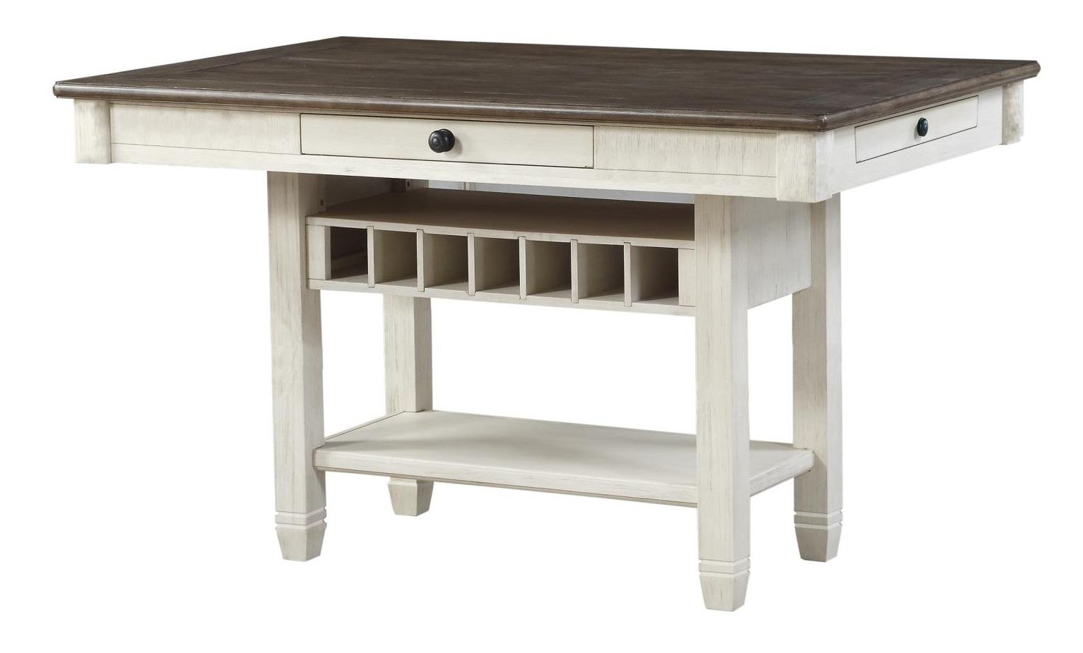 Granby Counter Height Dining Table in White & Brown 5627NW-36 - Furniture 4 Less Outlet (Salinas,CA)