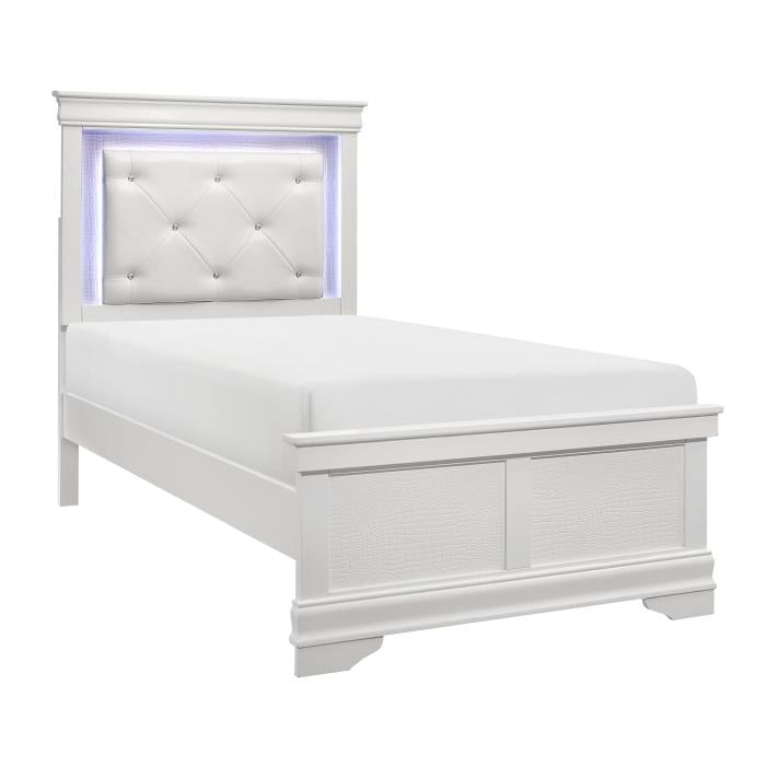 Lana (2) Twin Bed with LED Lighting - Furniture 4 Less Outlet (Salinas,CA)