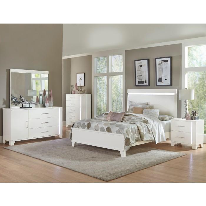 Kerren (3)California King Bed, LED Lighting - Furniture 4 Less Outlet (Salinas,CA)