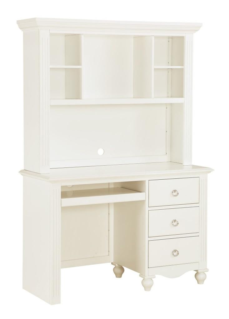 Meghan Writing Hutch/ Desk Set in White 2058WH-14 - Furniture 4 Less Outlet (Salinas,CA)