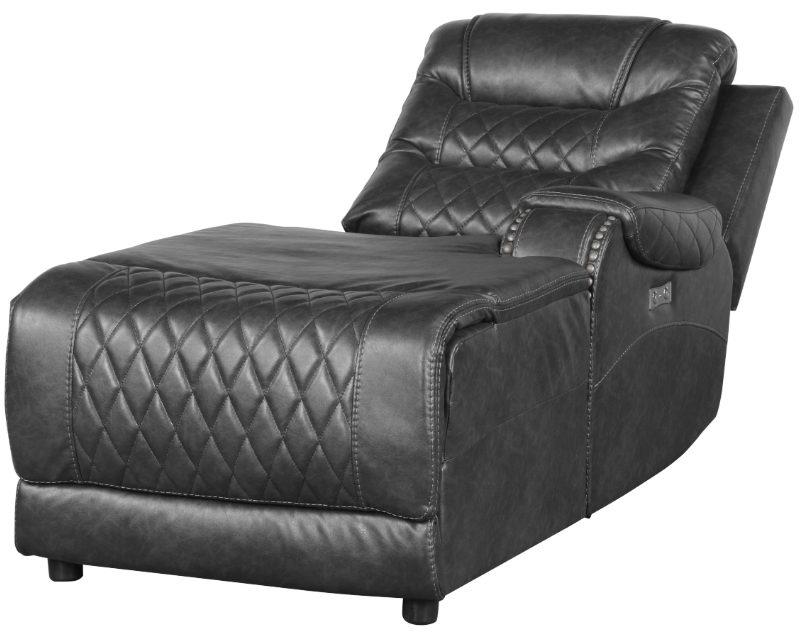 Putnam Power Right Side Reclining Chaise with USB Port in Gray 9405GY-RCPW - Furniture 4 Less Outlet (Salinas,CA)