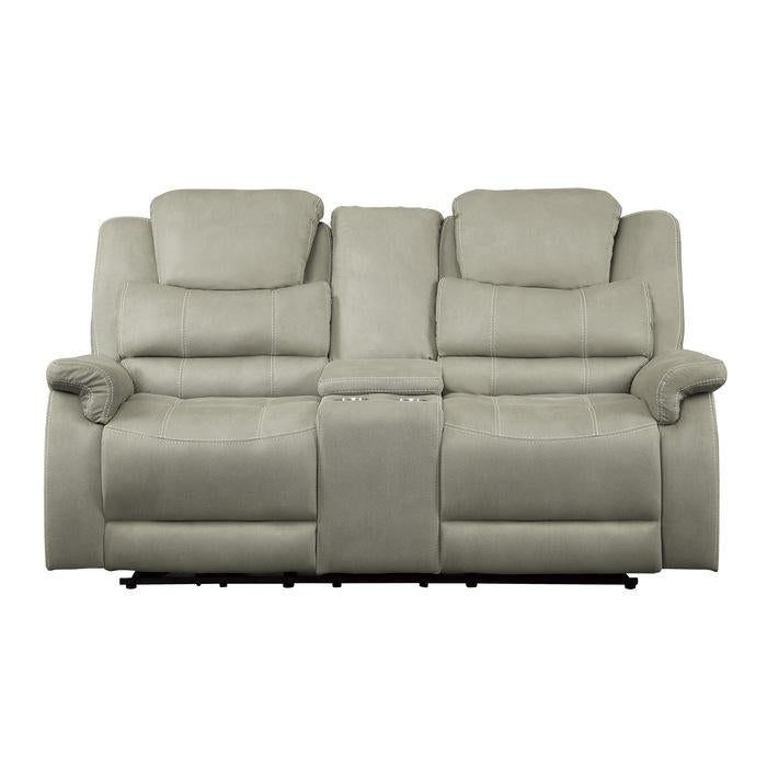 Shola Power Double Reclining Loveseat in Gray - Furniture 4 Less Outlet (Salinas,CA)