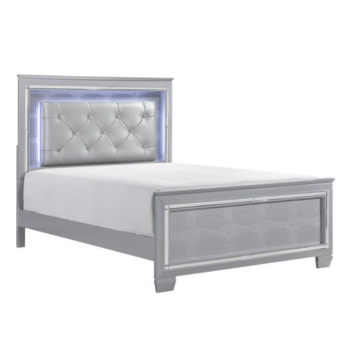 Allura (3)Eastern King Bed, LED Lighting - Furniture 4 Less Outlet (Salinas,CA)