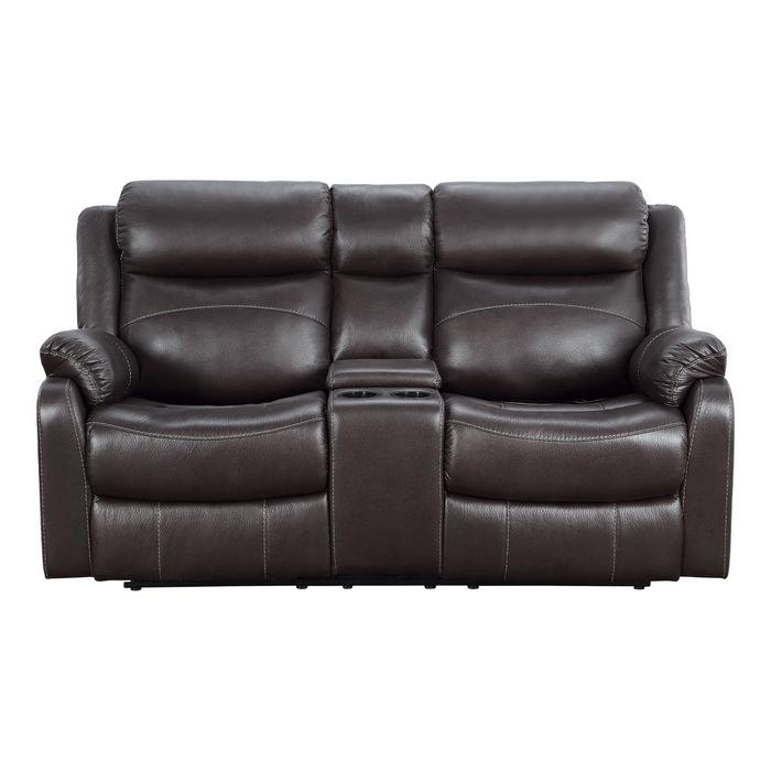 9990DB-2 - Double Lay Flat Reclining Love Seat with Center Console - Furniture 4 Less Outlet (Salinas,CA)
