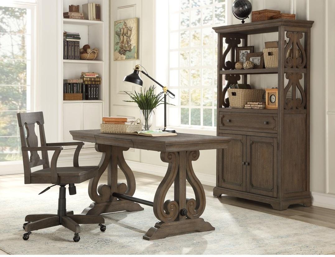 Toulon Writing Desk in Wire-Brushed 5438-15 - Furniture 4 Less Outlet (Salinas,CA)