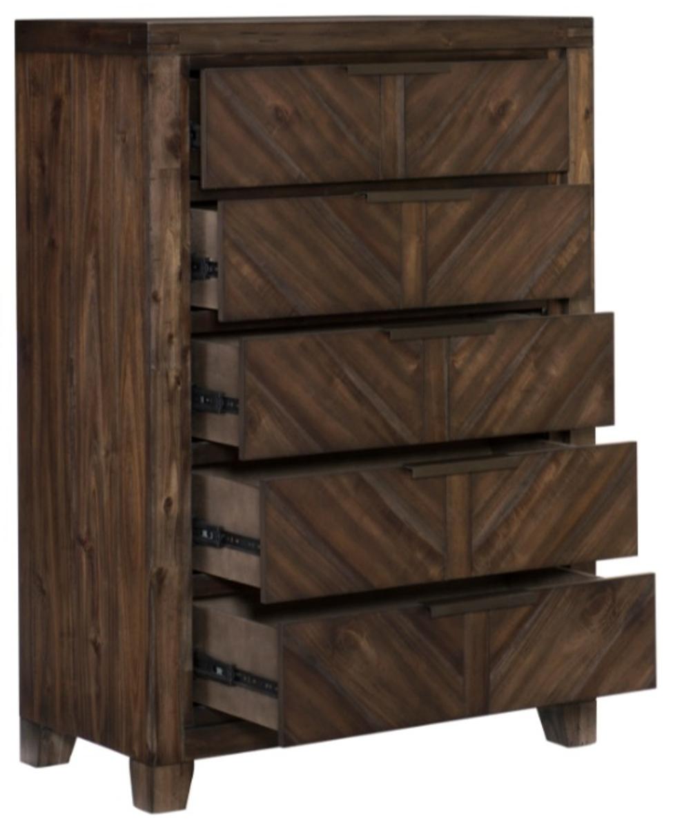 Parnell Chest in Rustic Cherry 1648-9 - Furniture 4 Less Outlet (Salinas,CA)