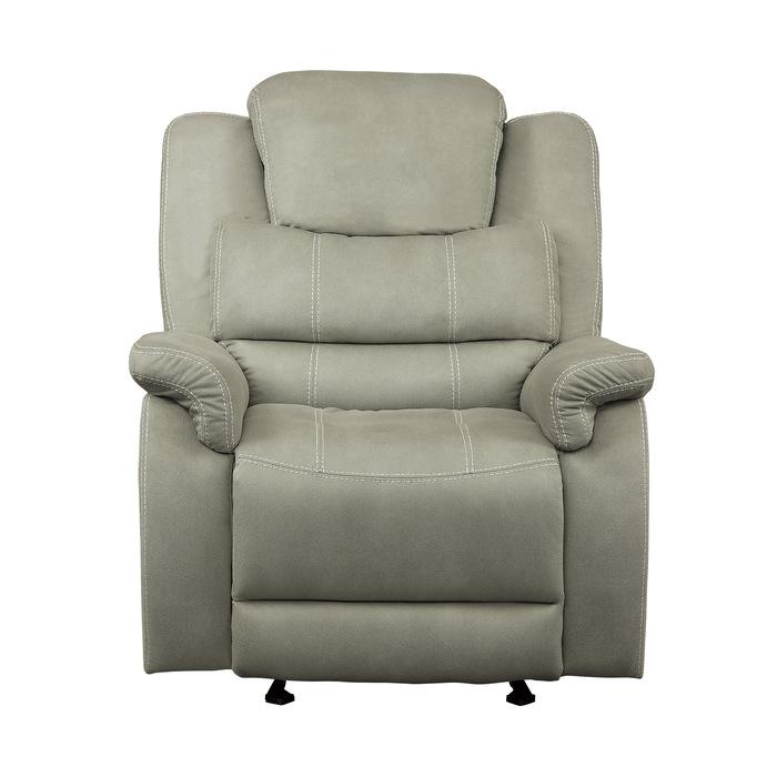 Shola Glider Reclining Chair in Gray - Furniture 4 Less Outlet (Salinas,CA)
