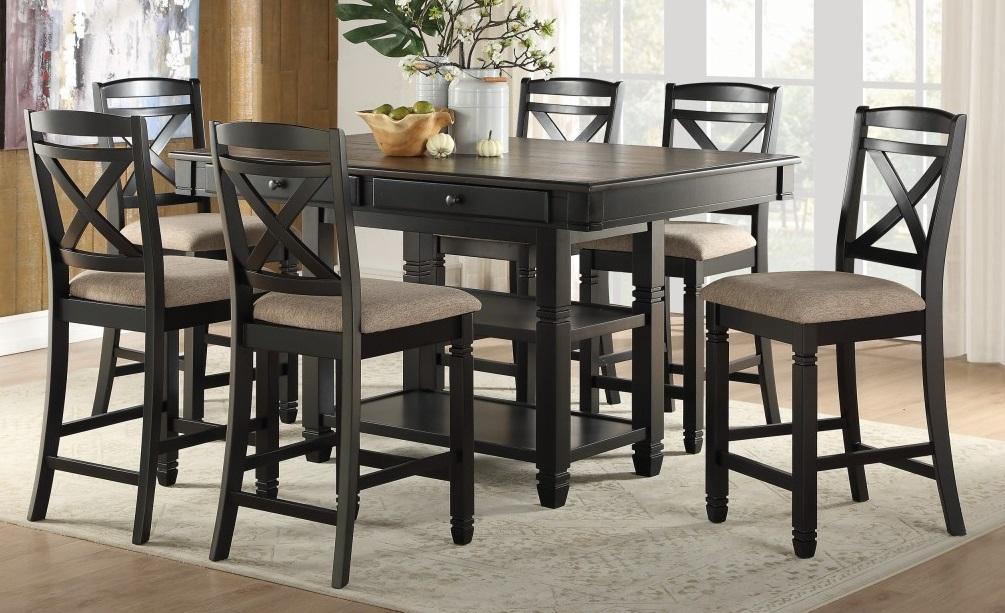 Baywater Counter Height Chair in Black (Set of 2) - Furniture 4 Less Outlet (Salinas,CA)