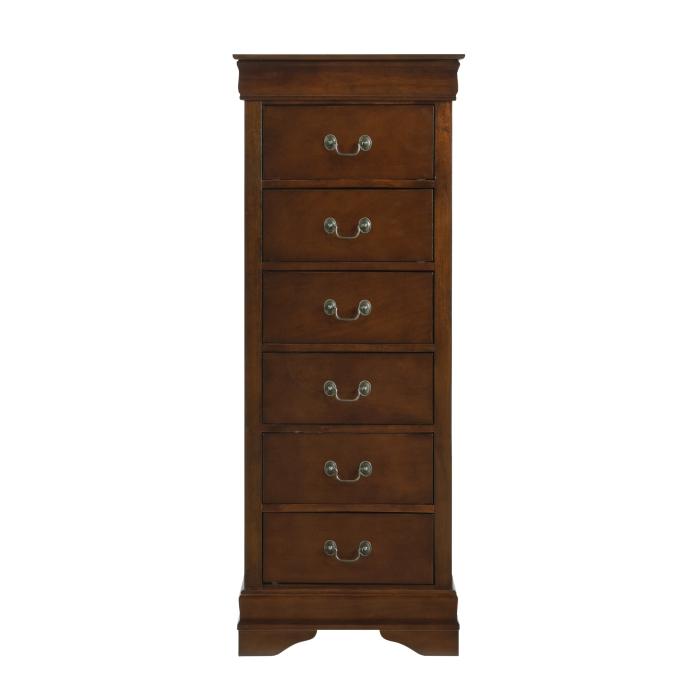 Mayville Lingerie Chest in Brown Cherry 2147-12 - Furniture 4 Less Outlet (Salinas,CA)