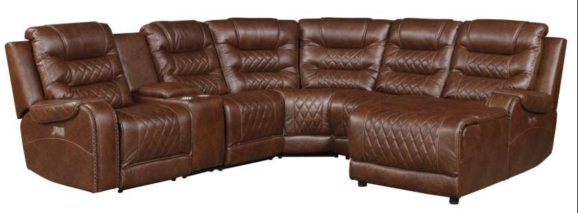 Putnam Corner Seat in Brown 9405BR-CR - Furniture 4 Less Outlet (Salinas,CA)