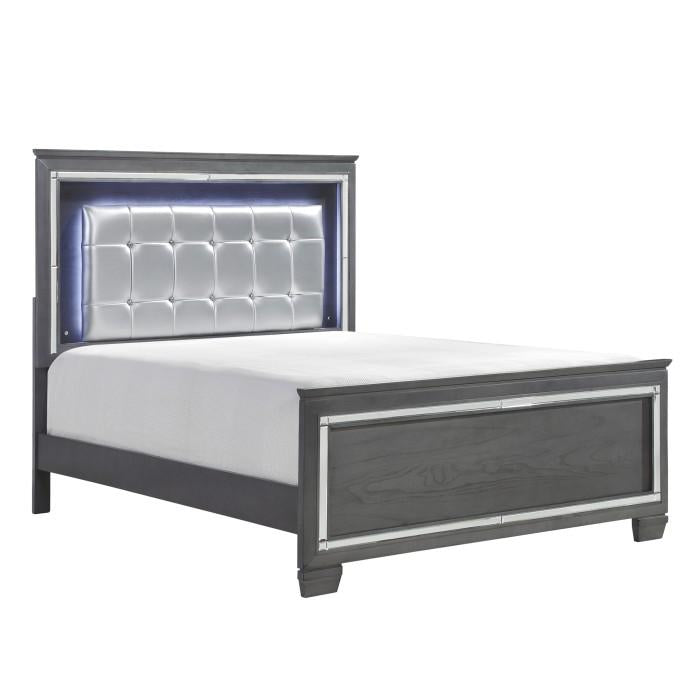 Allura (3)Eastern King Bed, LED Lighting - Furniture 4 Less Outlet (Salinas,CA)