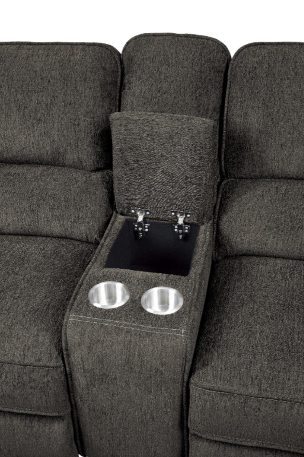 Borneo Double Glider Reclining Loveseat in Chocolate - Furniture 4 Less Outlet (Salinas,CA)