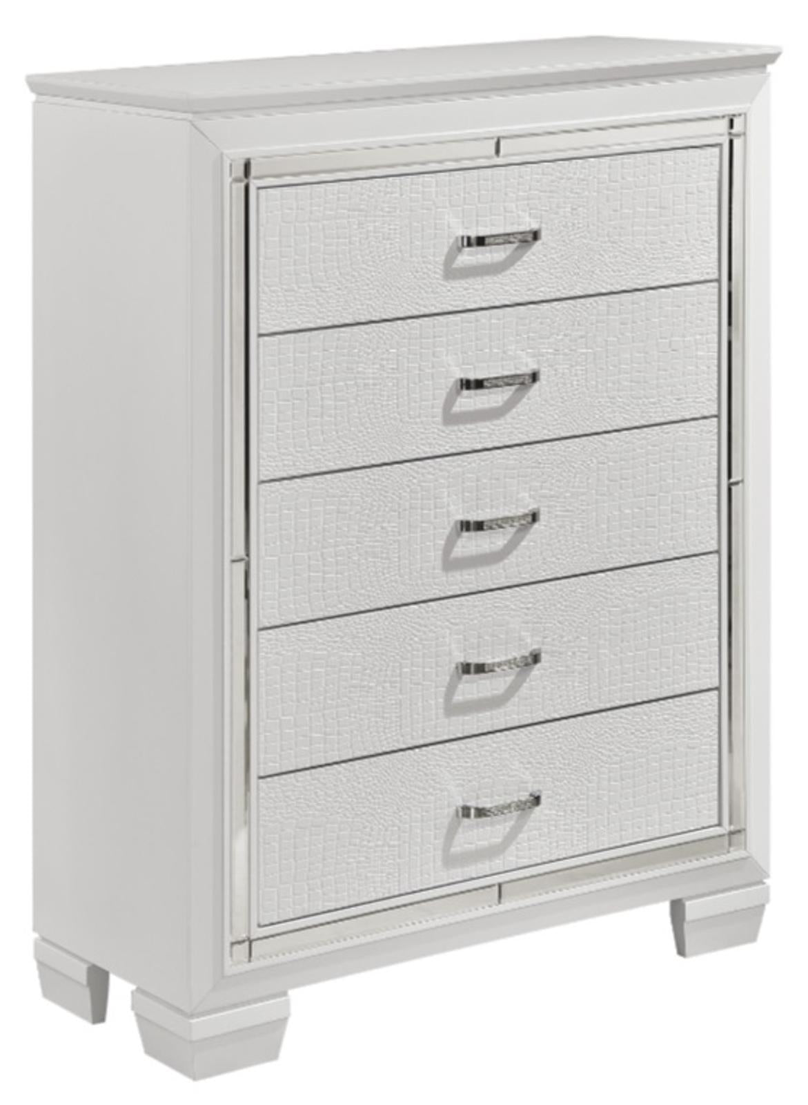 Allura Chest in White 1916W-9 - Furniture 4 Less Outlet (Salinas,CA)