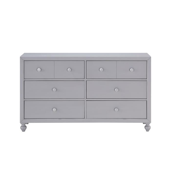 Wellsummer 6 Drawer Dresser in Gray 1803GY-5 - Furniture 4 Less Outlet (Salinas,CA)