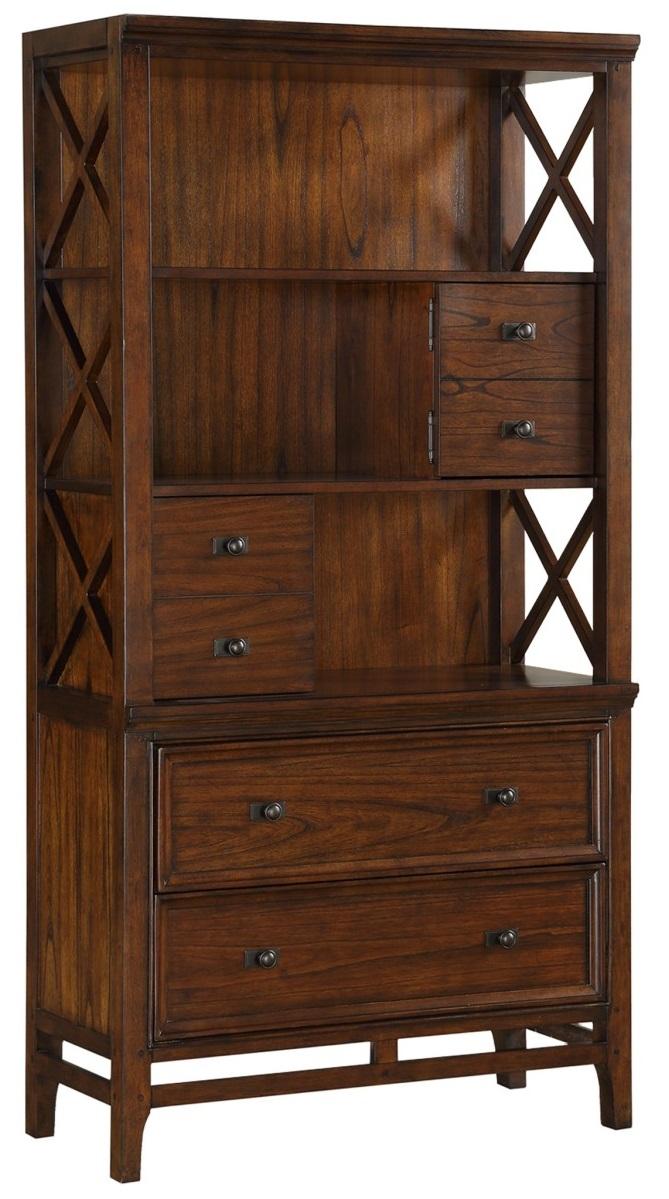 Frazier Bookcase in Brown Cherry 1649-18 - Furniture 4 Less Outlet (Salinas,CA)