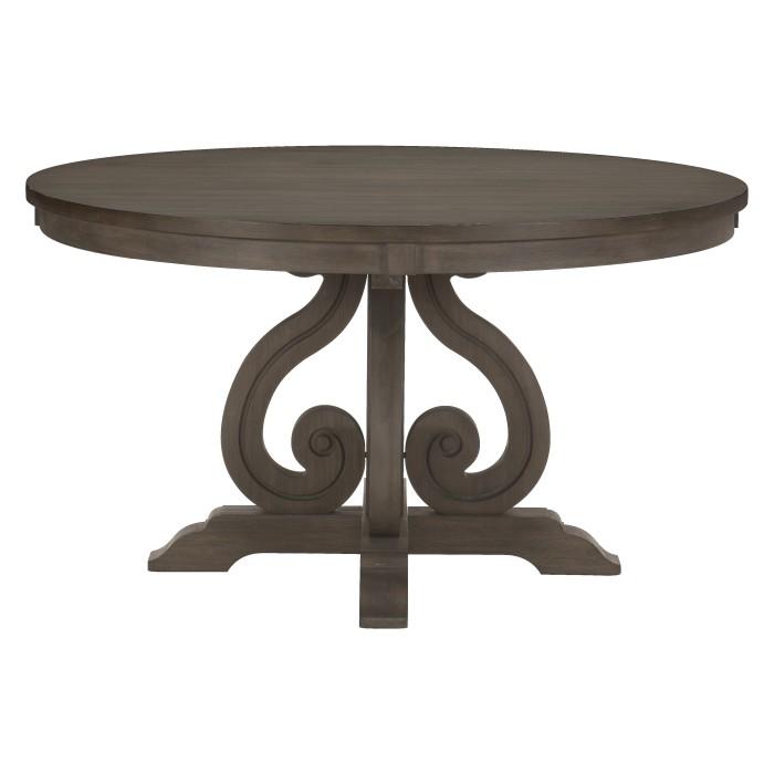 Toulon Round Dining Table in Dark Pewter 5438-54 - Furniture 4 Less Outlet (Salinas,CA)
