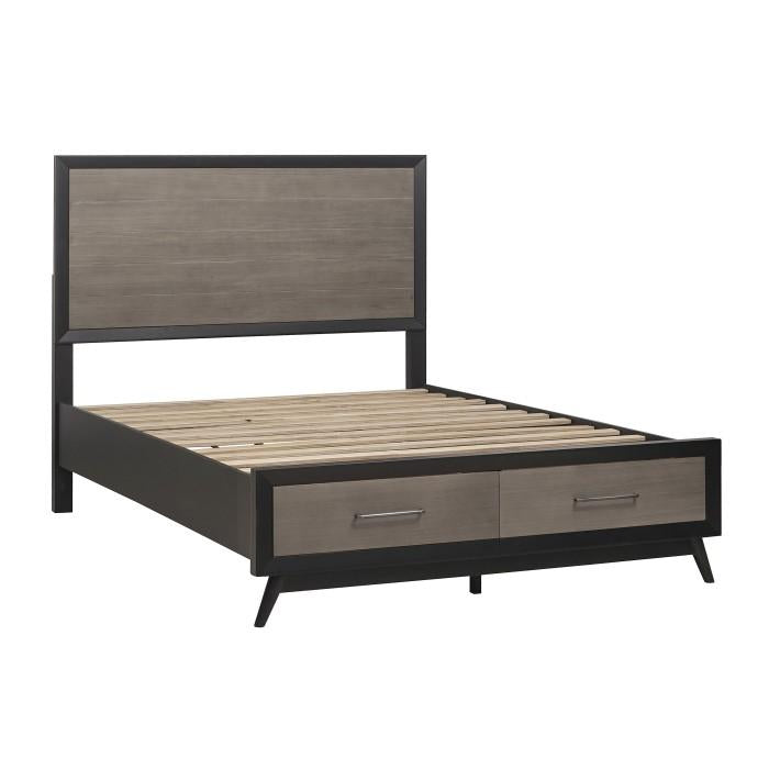 Raku (3)Eastern King Platform Bed with Footboard Storage - Furniture 4 Less Outlet (Salinas,CA)