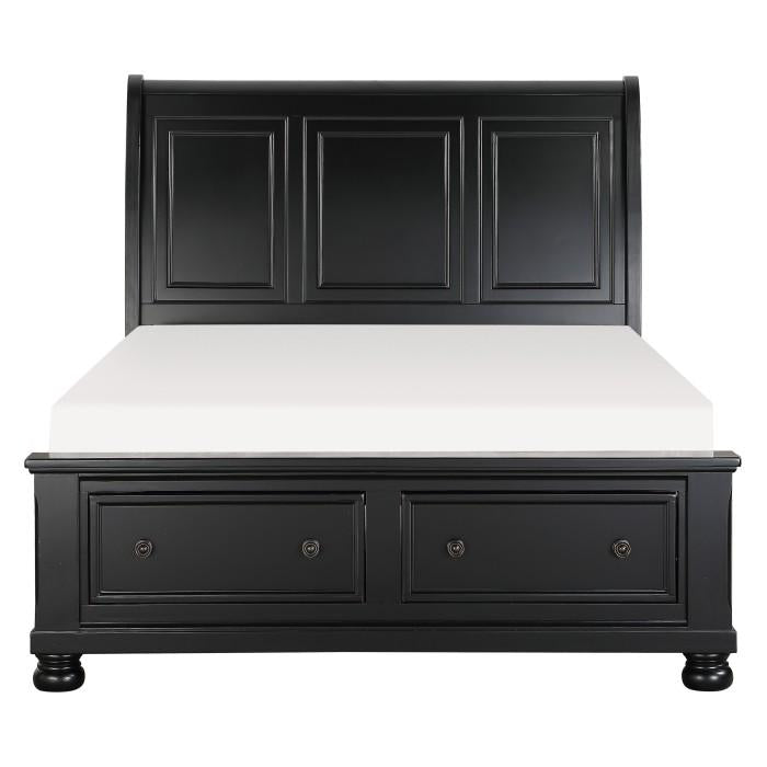 Laurelin Queen Sleigh Platform Storage Bed in Black 1714BK-1 - Furniture 4 Less Outlet (Salinas,CA)