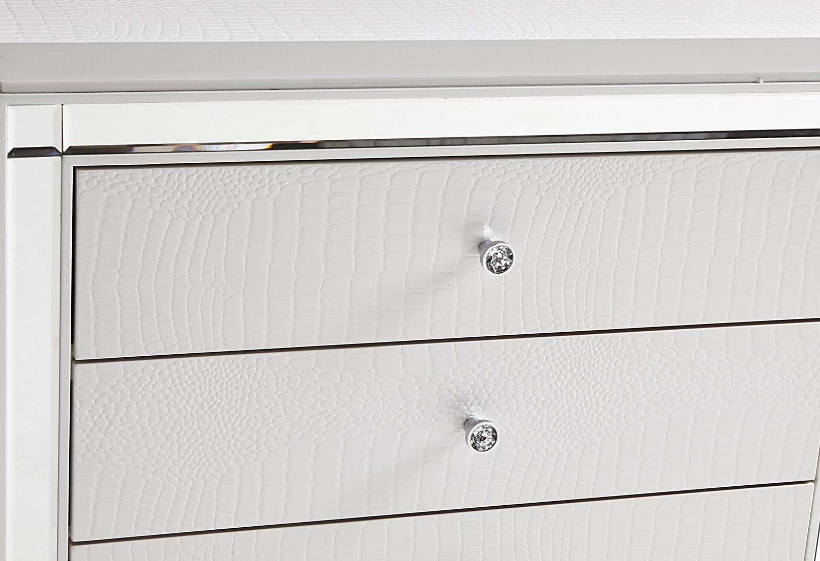 Alonza 3 Drawer Nightstand in White 1845-4 - Furniture 4 Less Outlet (Salinas,CA)