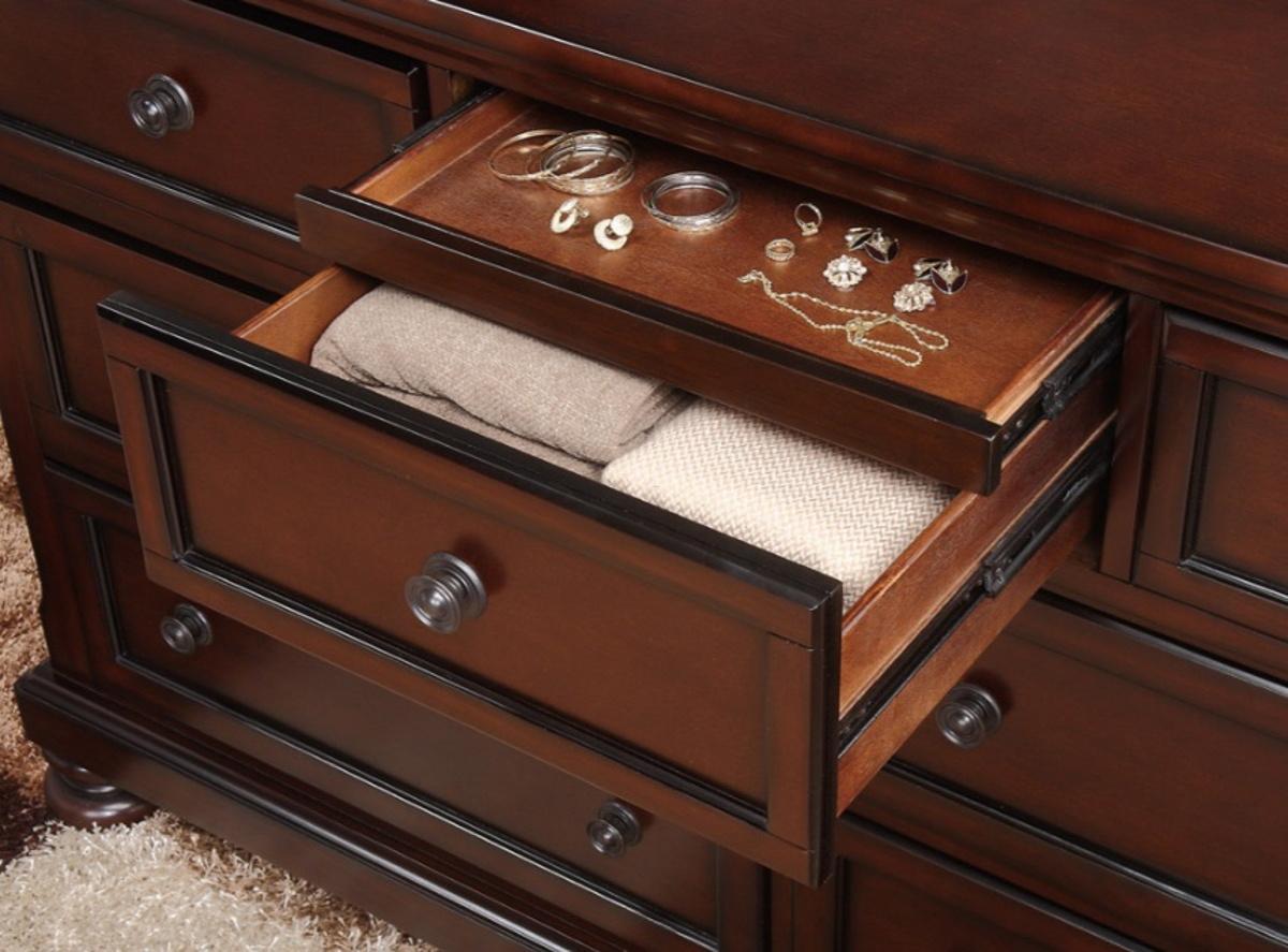 Cumberland Dresser in Brown Cherry 2159-5 - Furniture 4 Less Outlet (Salinas,CA)