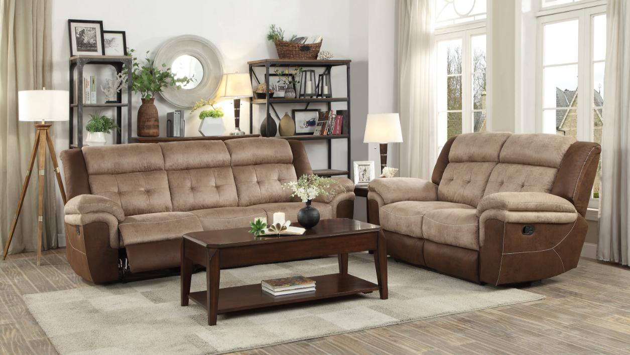 Chai Relcining Sofa in 2 Tones - Furniture 4 Less Outlet (Salinas,CA)