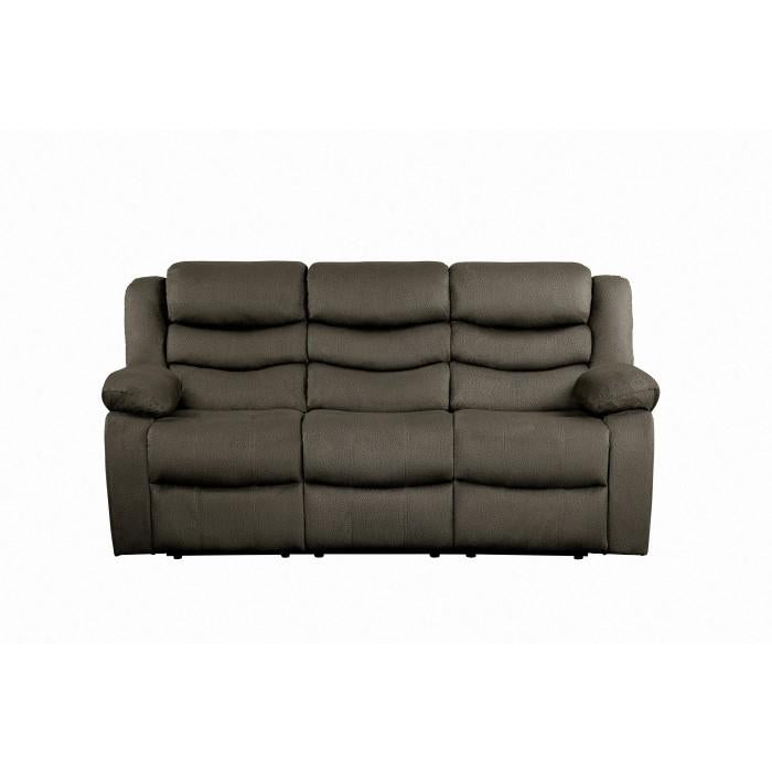 Discus Double Reclining Sofa in Brown 9526BR-3 - Furniture 4 Less Outlet (Salinas,CA)
