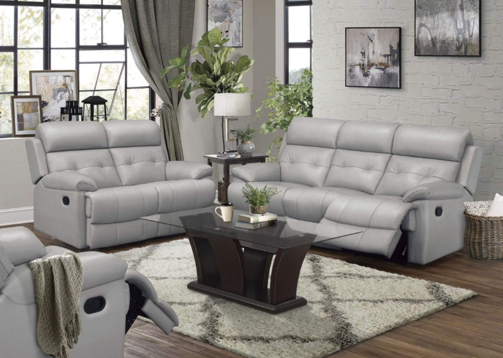 Lambent Double Reclining Loveseat in Silver Gray - Furniture 4 Less Outlet (Salinas,CA)