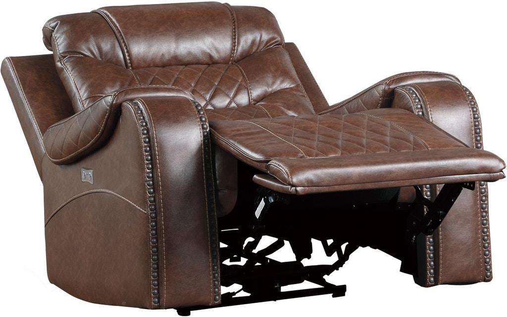Putnam Swivel Glider Reclining Chair in Brown 9405BR-1 - Furniture 4 Less Outlet (Salinas,CA)
