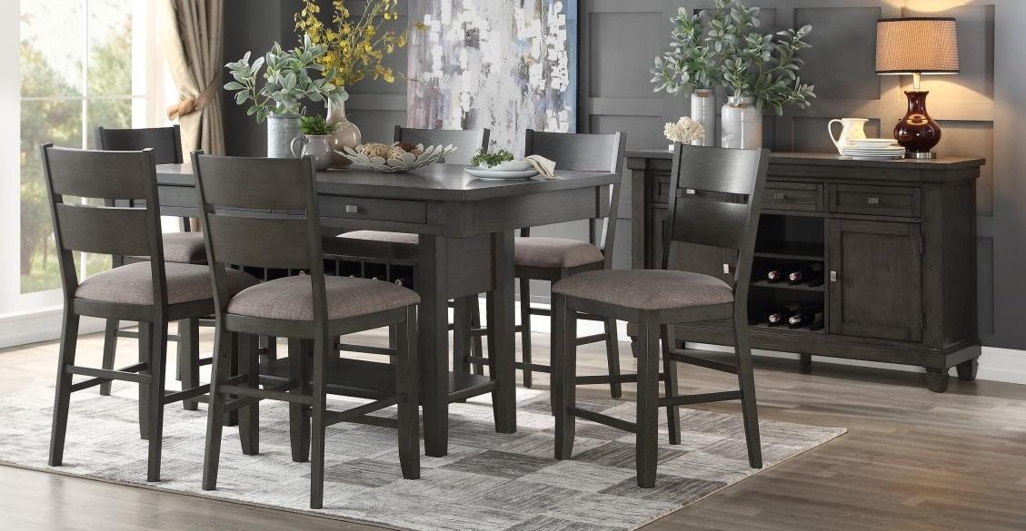 Baresford Counter Height Chair in Gray (Set of 2) - Furniture 4 Less Outlet (Salinas,CA)