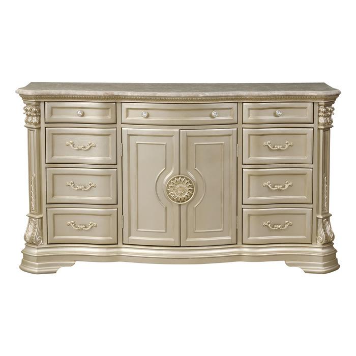 Antoinetta Dresser in Champagne Wood 1919NC-5 - Furniture 4 Less Outlet (Salinas,CA)