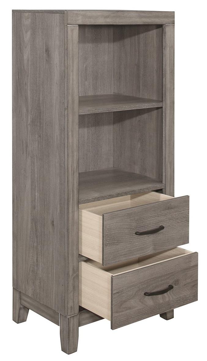 Woodrow Pier/Tower Nightstand in Gray 2042NB-10 - Furniture 4 Less Outlet (Salinas,CA)