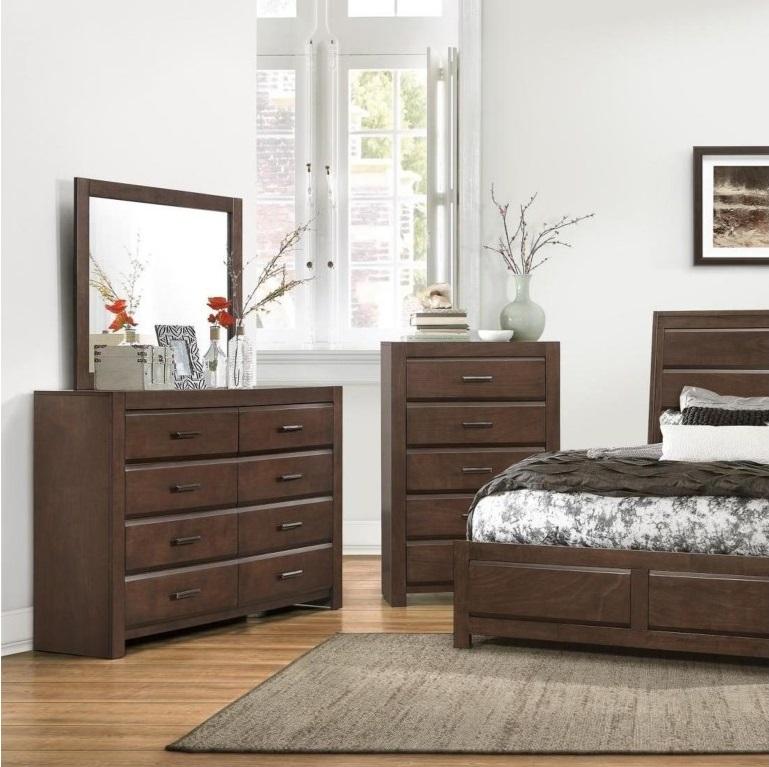 Erwan 8 Drawer Dresser in Dark Walnut 1961-5 - Furniture 4 Less Outlet (Salinas,CA)