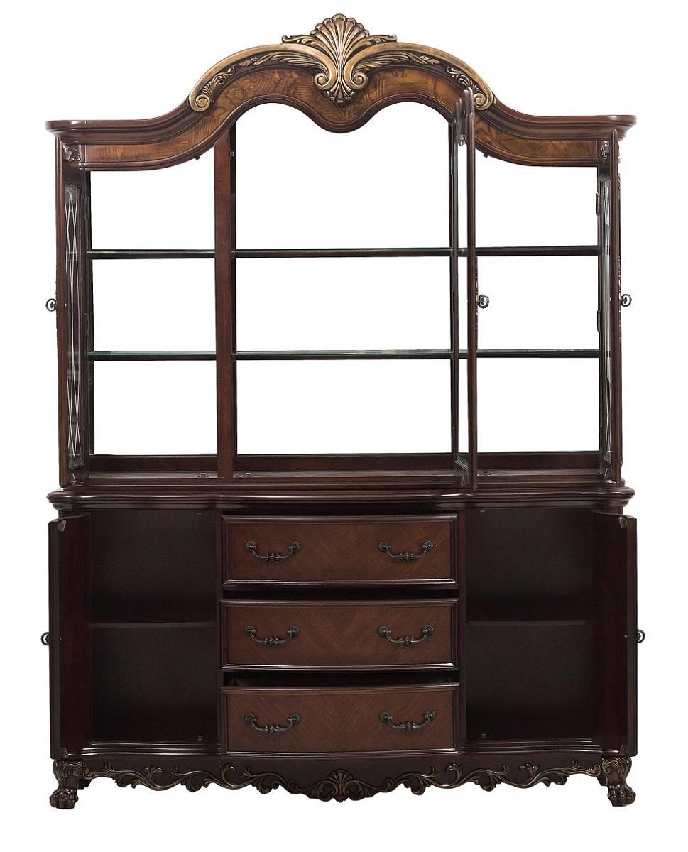 Deryn Park Buffet and Hutch in Dark Cherry 2243-50 - Furniture 4 Less Outlet (Salinas,CA)