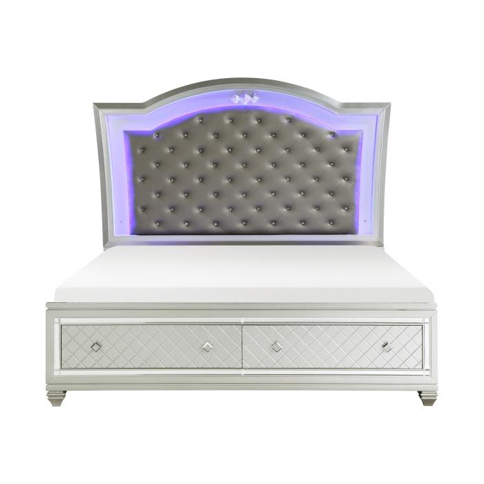 Leesa (3) Queen Platform Bed with Footboard Storage - Furniture 4 Less Outlet (Salinas,CA)