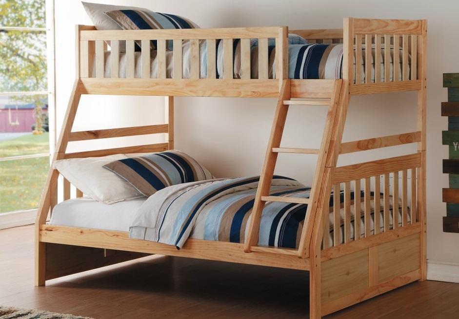 Bartly Twin/Full Bunk Bed in Natural B2043TF-1 - Furniture 4 Less Outlet (Salinas,CA)