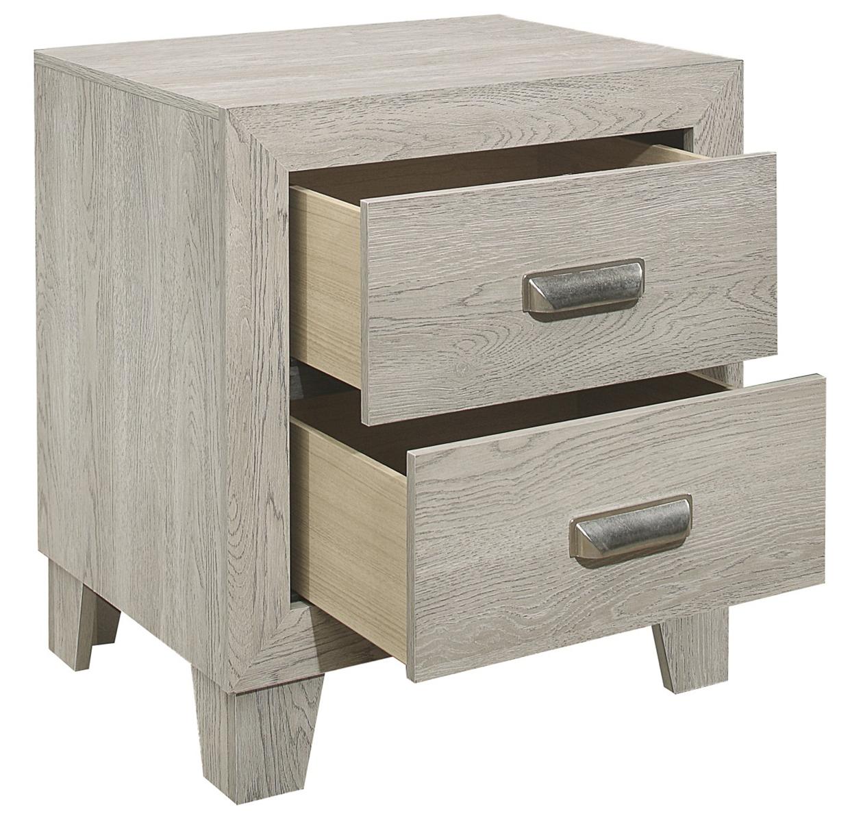 Quinby 2 Drawer Nightstand in Light Brown 1525-4 - Furniture 4 Less Outlet (Salinas,CA)
