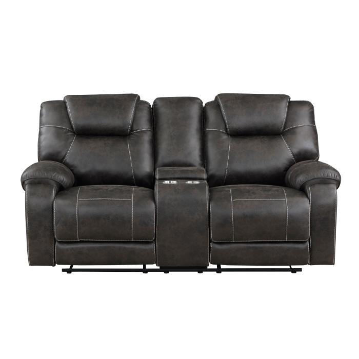 8560PM-2 - Double Reclining Love Seat with Center Console - Furniture 4 Less Outlet (Salinas,CA)