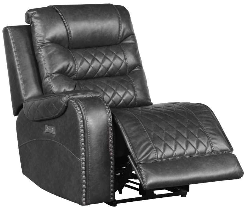 Putnam Power Left Side Reclining Chair with USB Port in Gray 9405GY-LRPW - Furniture 4 Less Outlet (Salinas,CA)