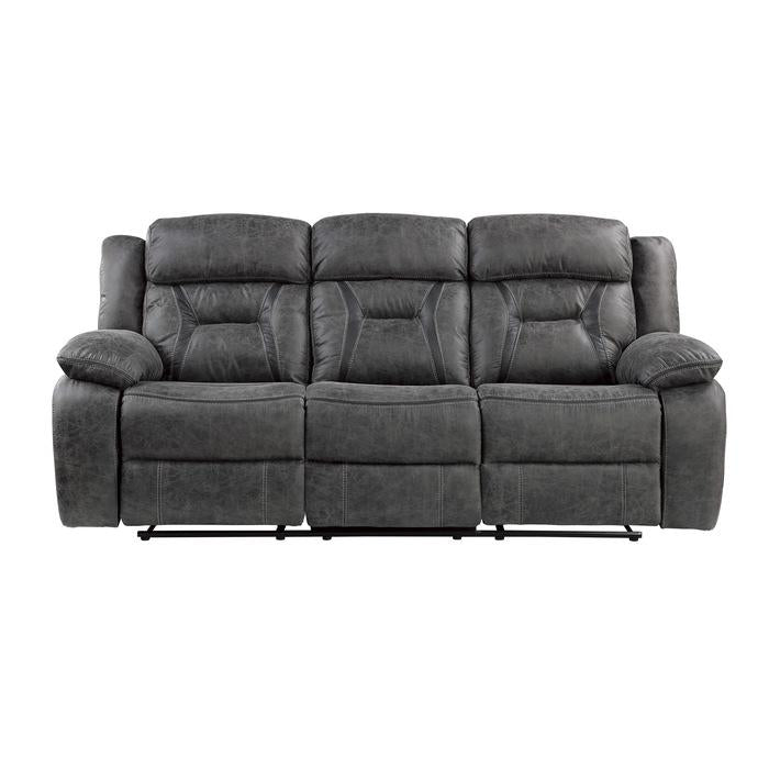 Madrona Hill Double Reclining Sofa in Gray 9989GY-3 - Furniture 4 Less Outlet (Salinas,CA)