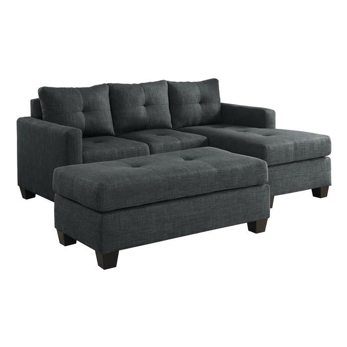 9789DG2OT - (2)2-Piece Reversible Sofa Chaise with Ottoman - Furniture 4 Less Outlet (Salinas,CA)