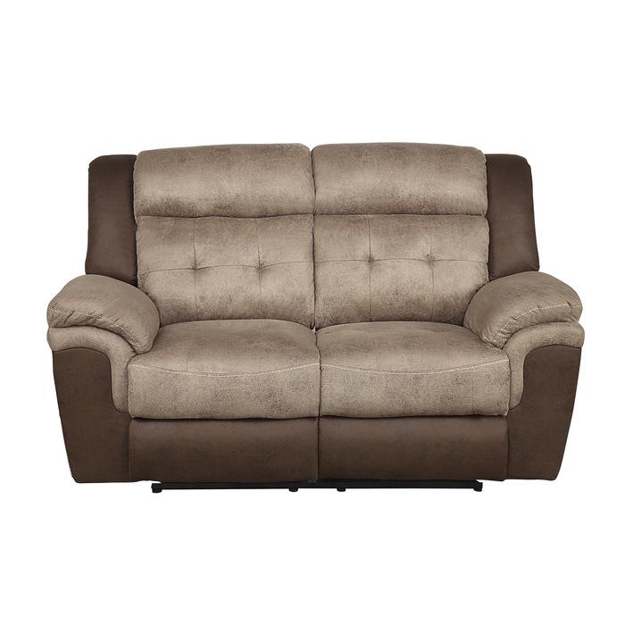 Chai Relcining Loveseat in 2 Tones - Furniture 4 Less Outlet (Salinas,CA)
