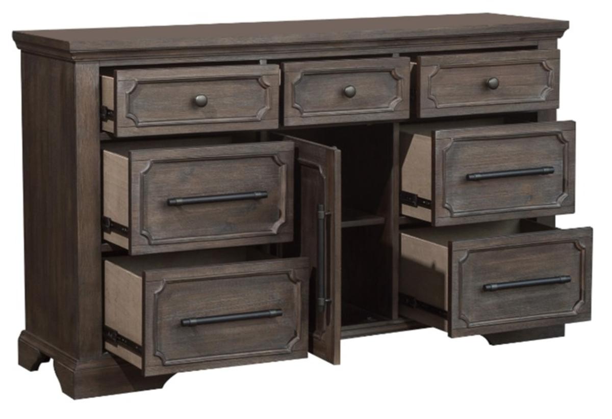Taulon Dresser in Dark Oak 5438-5 - Furniture 4 Less Outlet (Salinas,CA)