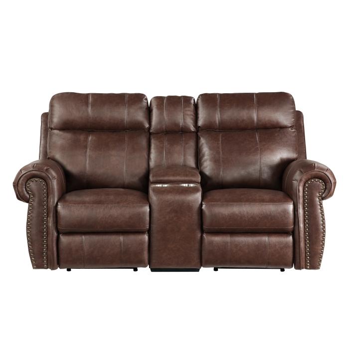 9488BR-2PW - Power Double Reclining Love Seat with Center Console - Furniture 4 Less Outlet (Salinas,CA)