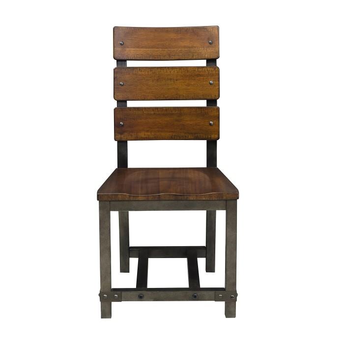 Holverson Side Chair in Rustic Brown (Set of 2) - Furniture 4 Less Outlet (Salinas,CA)
