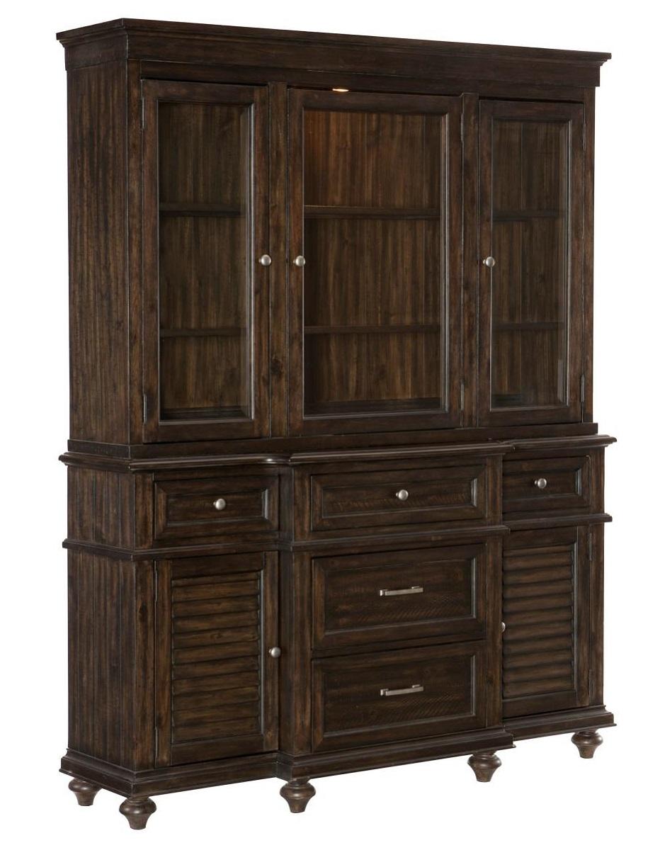 Cardano Buffet & Hutch in Charcoal 1689-50 - Furniture 4 Less Outlet (Salinas,CA)
