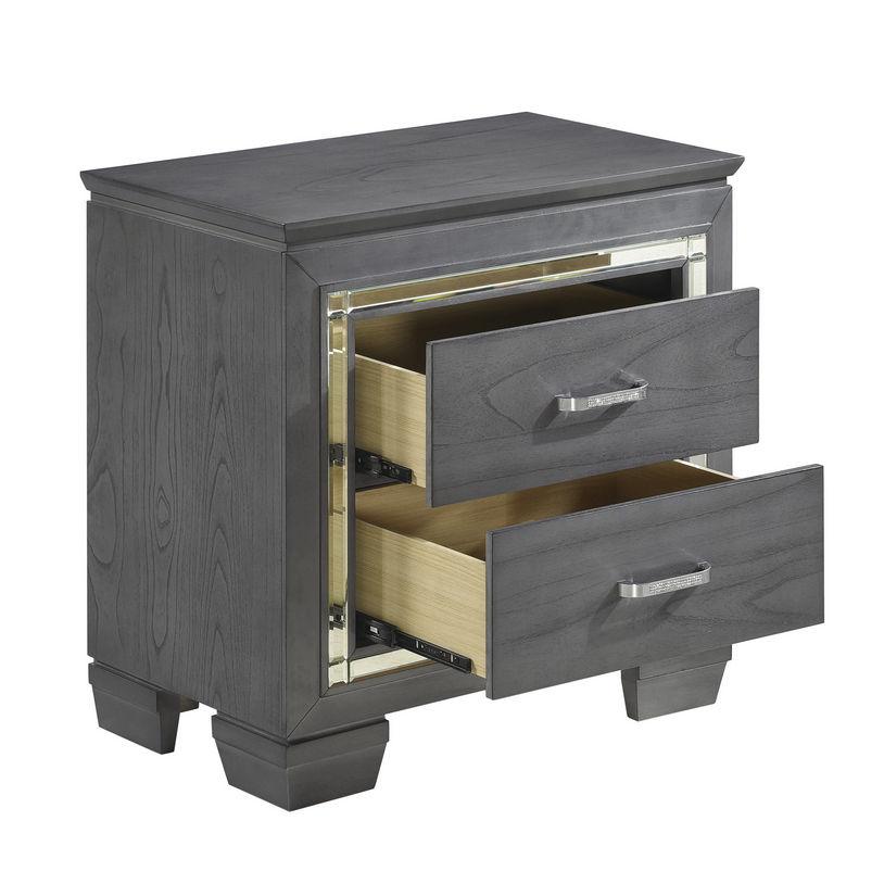 Allura Nightstand in Gray 1916GY-4 - Furniture 4 Less Outlet (Salinas,CA)