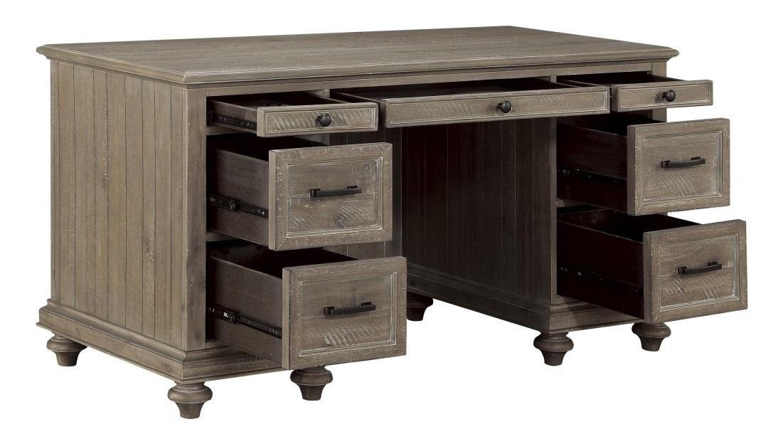 Cardano Executive Desk in Brown 1689BR-17 - Furniture 4 Less Outlet (Salinas,CA)